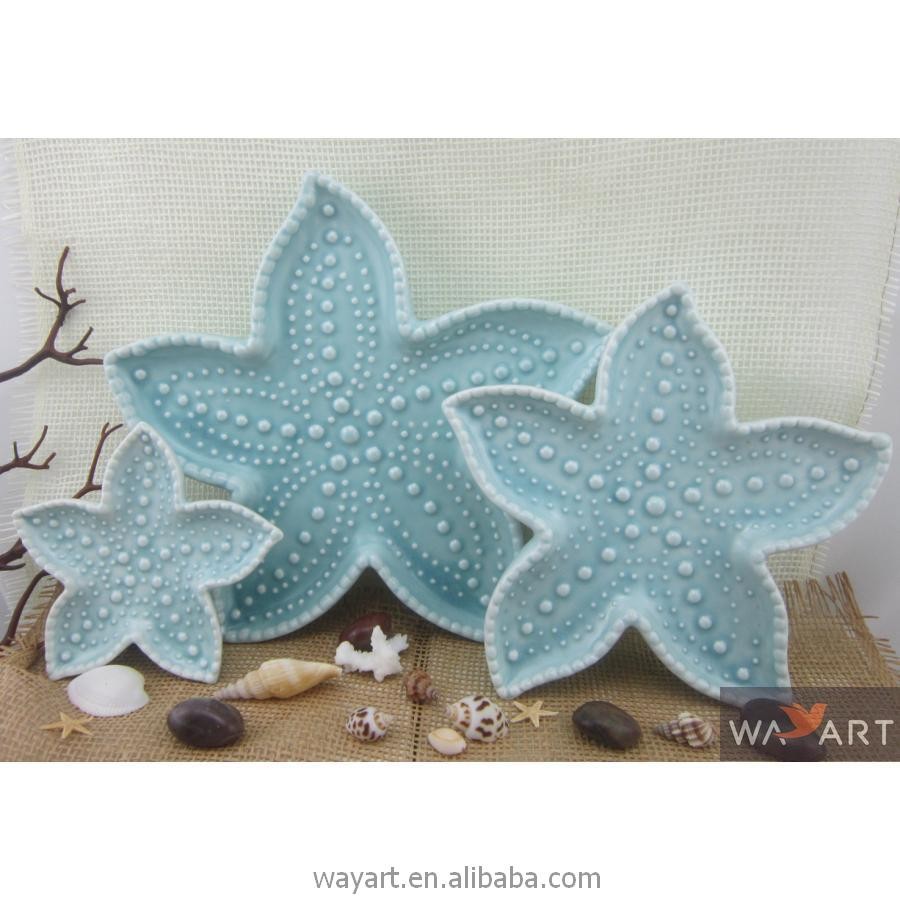 Nautical Accessories Ceramic Plates of Ceramic Star Fish Plates