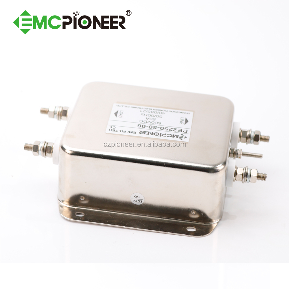 PE2250-50-06 50A 120V 250V AC дизайнерский фильтр с низким уровнем шума EMI RFI