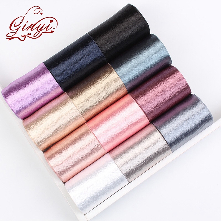 Оптовая продажа золотой лентой Grosgrain ленты изготовленным на заказ 3 дюймов Двусторонняя атласная лента из Китая