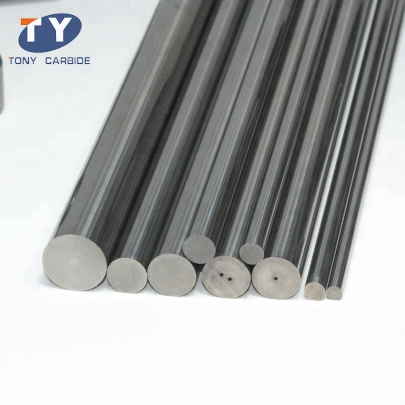 H6 cemented carbide solid ,one hole ,two hole rod blank with stable quality from zhuzhou tony carbide