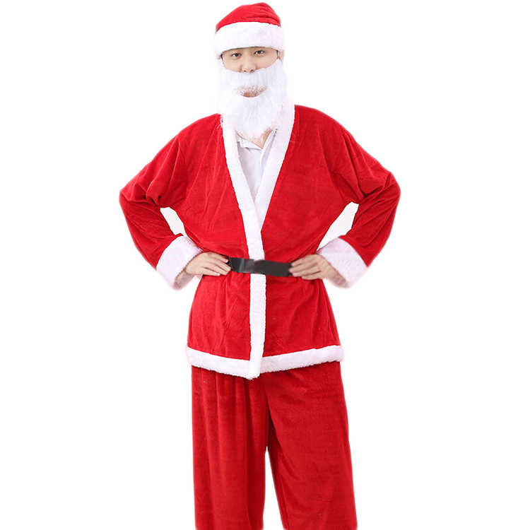 Pleuche Santa Claus Mascot Costume Christmas Suits Wholesale