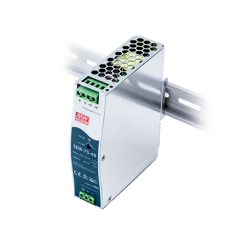 Mean well SDR-75-48 75 Вт 48 в источник питания на din-рейке
