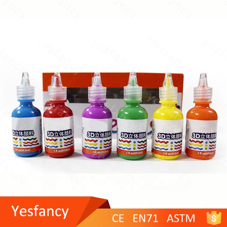 High quality 3d fabric paint waterproof non washable fabric paint wholesale