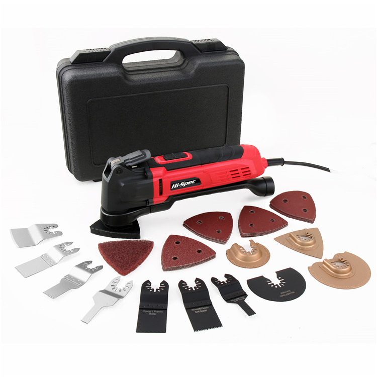 Hispec 300 Вт Мощность Проводные Колеблющихся Multi Tool Kit с пилы резак шлифования затирки удаления мощность инструмент комбо набор