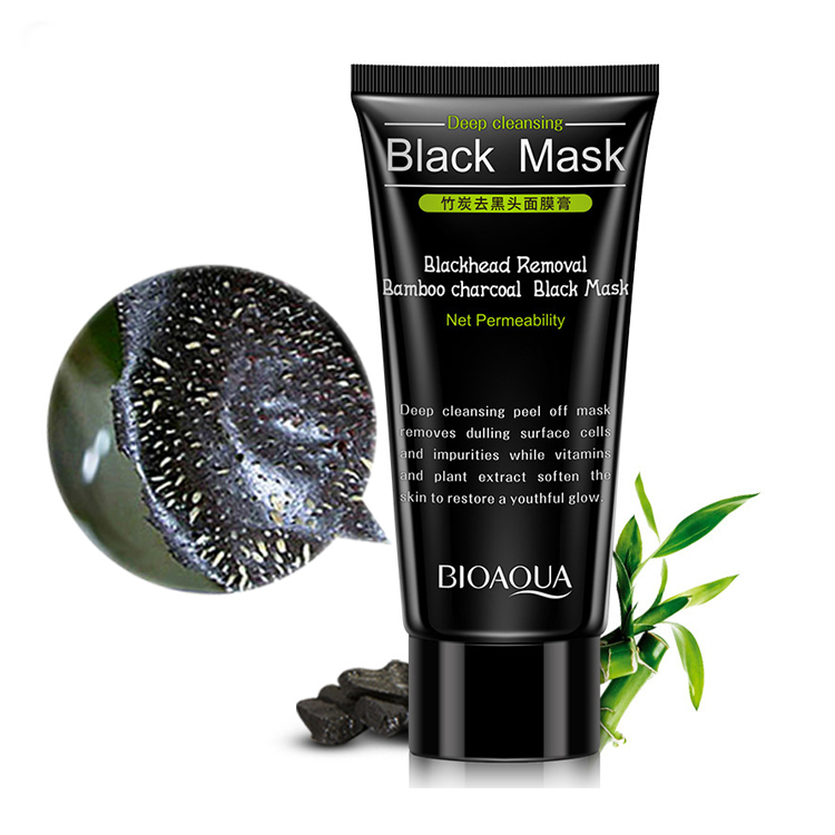 Маска для лица BIOAQUA с бамбуковым углем, черная маска для глубокого очищения лица от черных точек, частная торговая марка