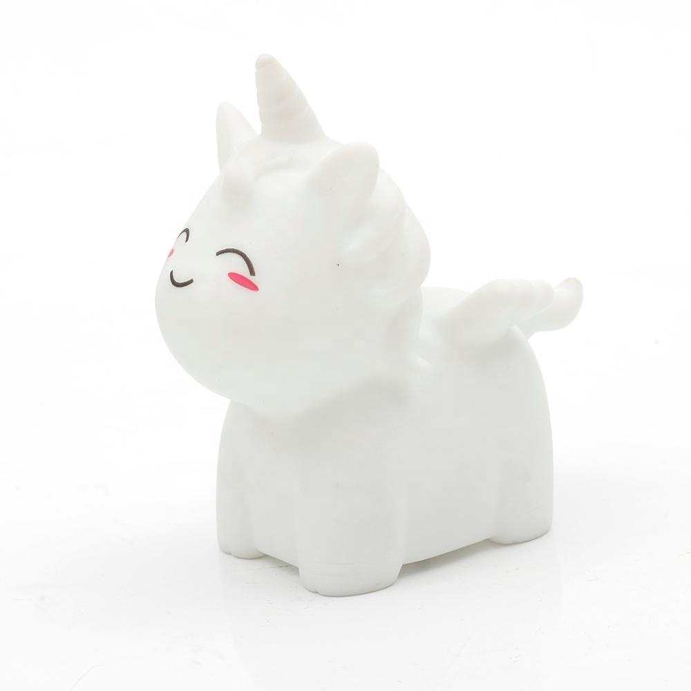 NEW DESIGN unicorn shape battery power warm baby night light for Kids