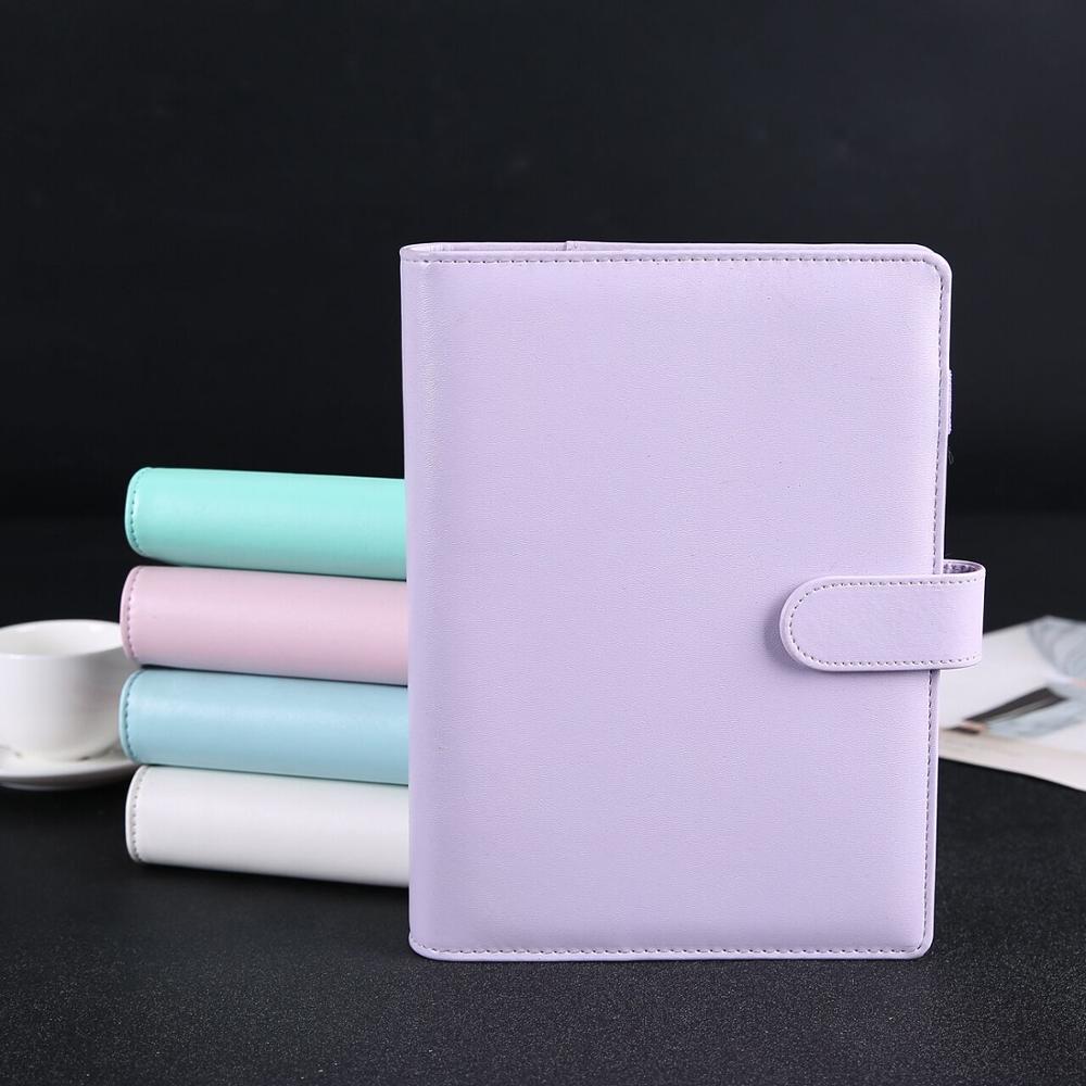 Милый блокнот креативный 6 колец A5/A6 PU кожаный переплет ежедневник планировщик Органайзер журнал Канцтовары для офиса школьные принадлежности