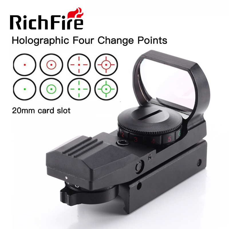 RichFire 4 reticle reflex sight 11 мм 20 мм Красная Зеленая точка
