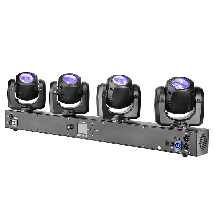 Профессиональная Dj Дискотека освещение событий 4X32W RGBW 4in1 LED 4 головки DMX острый Dj луч движущаяся голова сценические огни для сценического оборудования набор