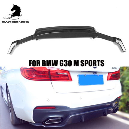 5 серия G30 m спортивный диффузор из углеродного волокна задний бампер для BMW 2017 +