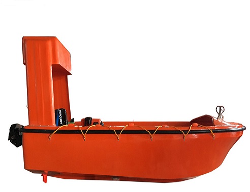 SOLAS Fiberglass 4 Meters 6 Persons Rescue Boat With 25HP Outboard Motor
