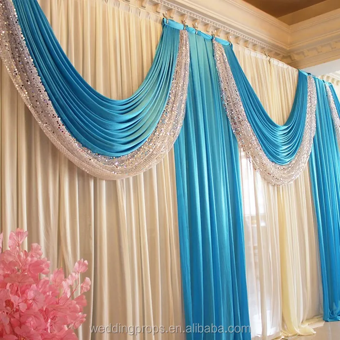 Portable stage wedding curtains backdrop
