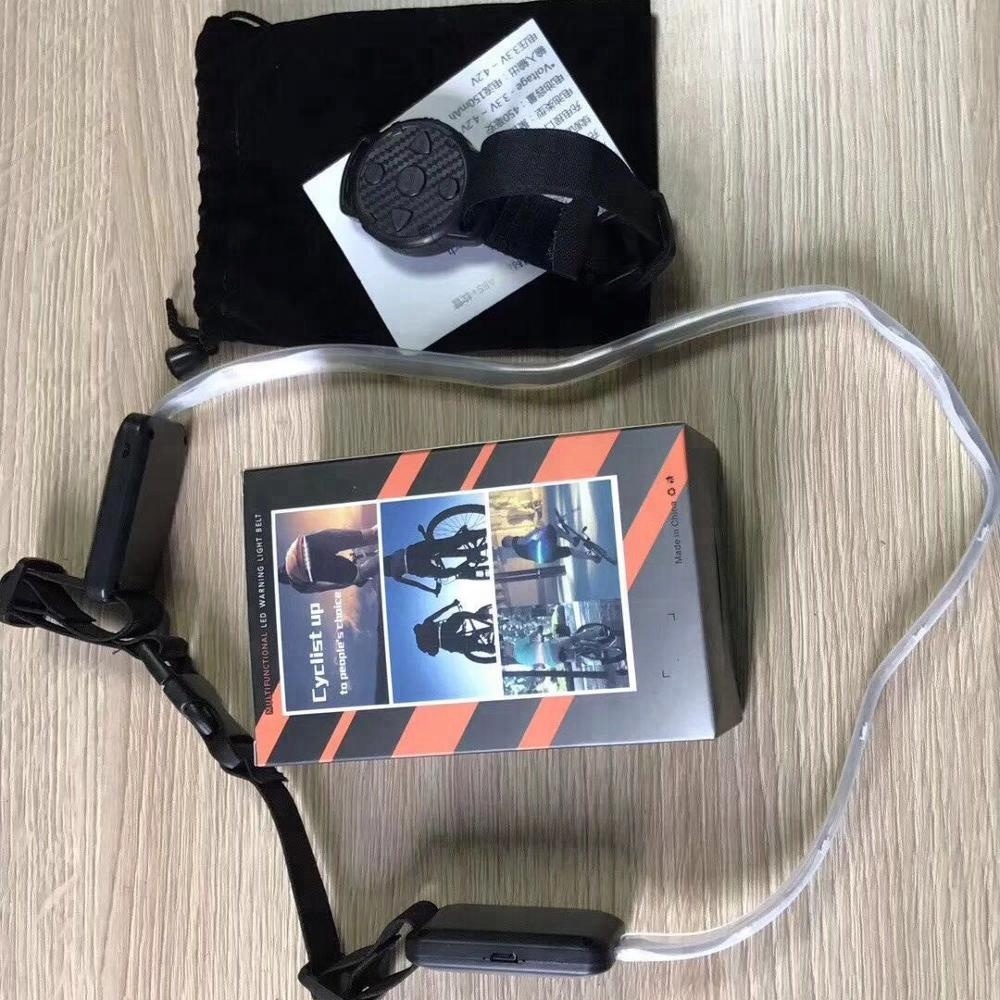 2018 новый многофункциональный водить автомобиль сигнальная лампа ремня аккумуляторная Велоспорт предупреждающий сигнал поворота свет светоотражающие пояс