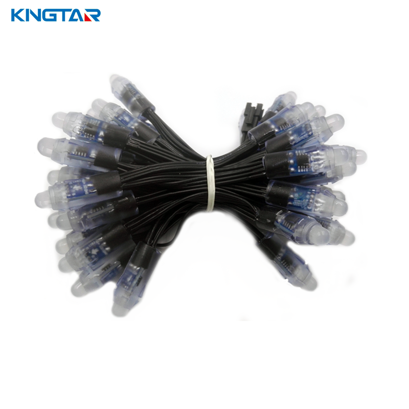 WS2811 12 мм черный провод, меняющий цвет IP68 Kingtar, светодиодный пиксельный свет
