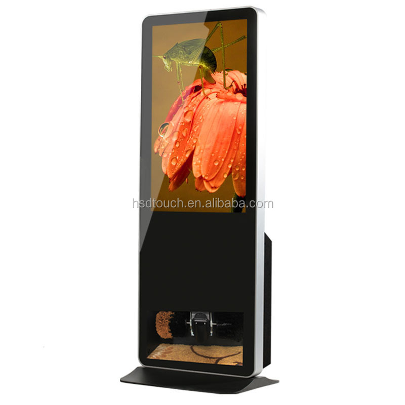 43 дюймовый ЖК-монитор Digital Signage Media Player С щетка для чистки обуви