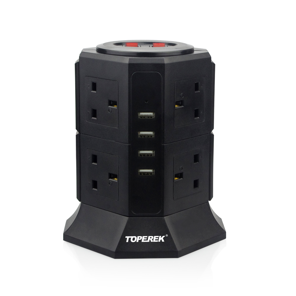 220 V Вертикальная В розетка с защитой от перегрузки + USB умная зарядка