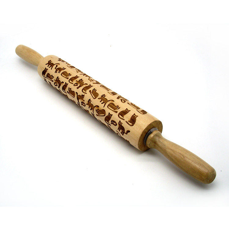 Смешные кошки дерево тиснение rolling pin