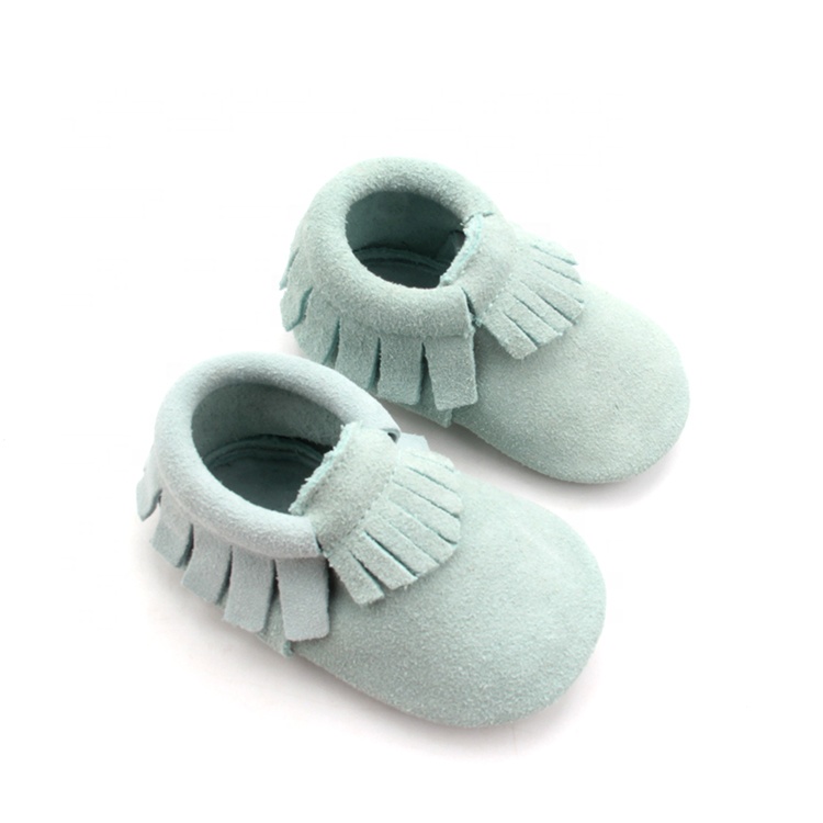 Wholesale Infant Soft Leather Baby Moccasins First Walkers Toddler Fringe Shoes Girls or Boys
