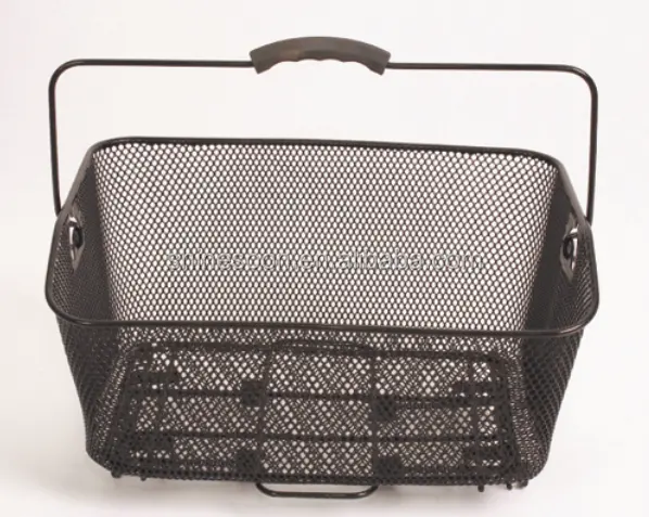 Handlebar Mesh Basket with Bracket /Black Quick Release Basket designed for Front of Bicycle