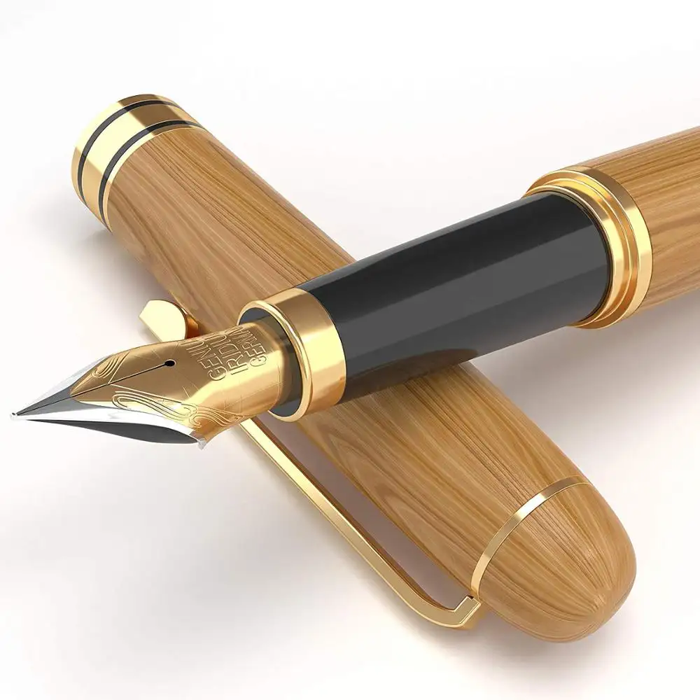Luxury fountain pen metal fountain ink pen carving barrel fountain pen.