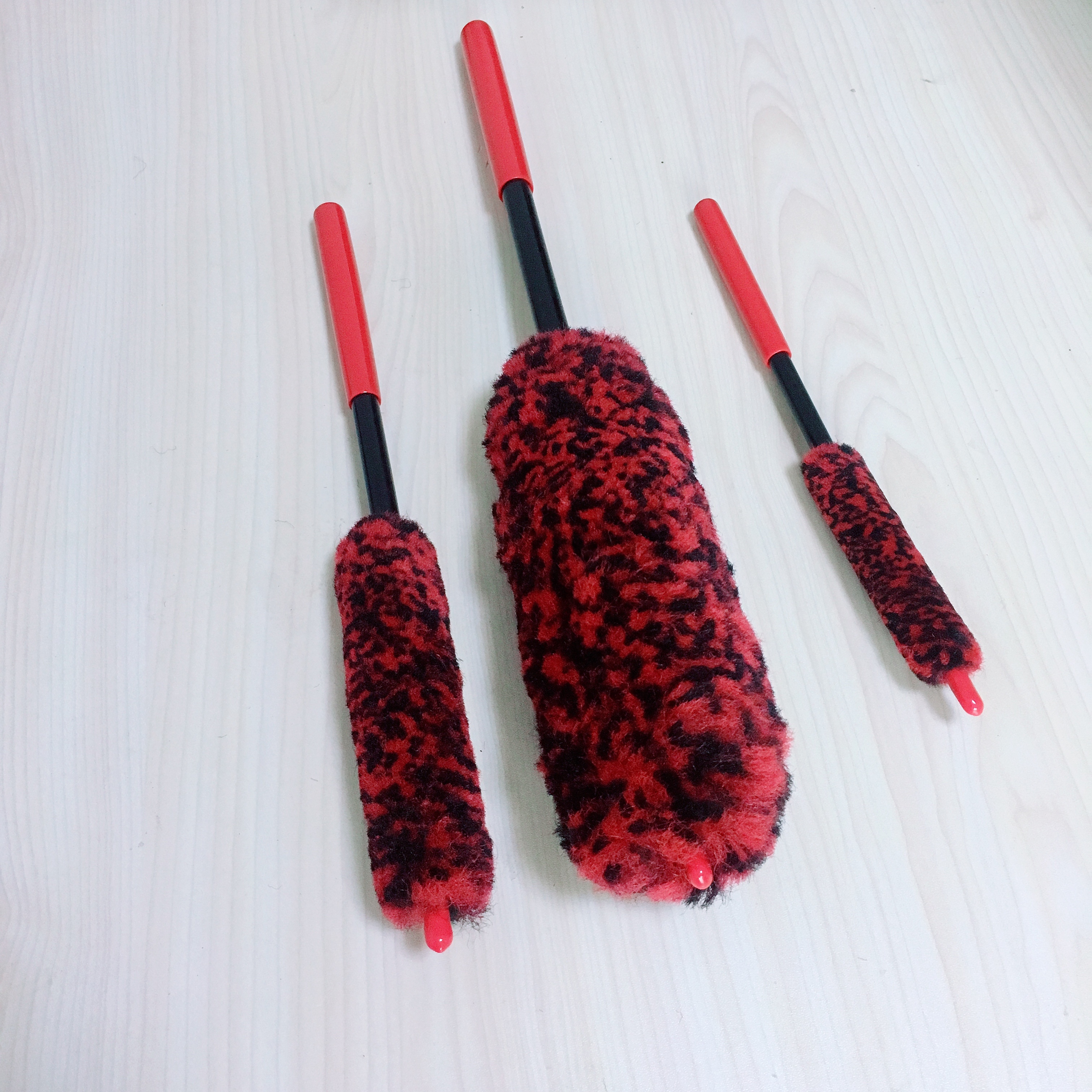 Набор кистей wooly wand из мягких густых волокон для мытья автомобильных колес безопасная щетка для чистки шин