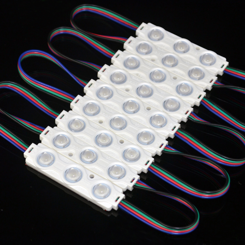 DC12V IP65 водонепроницаемый SMD 5050 3 светодиода RGB светодиодный модуль