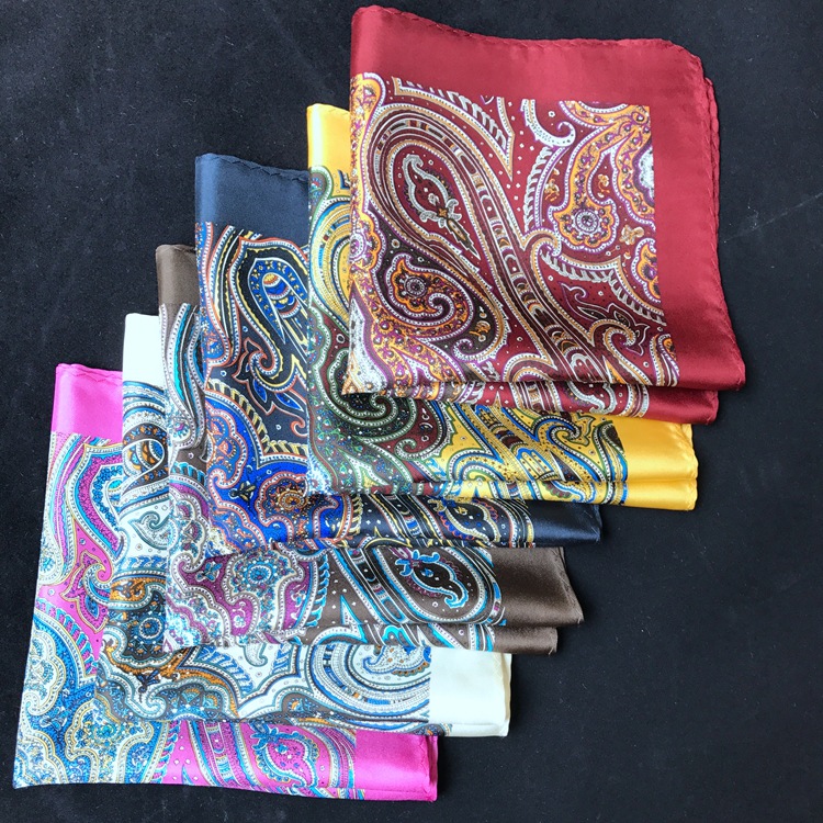 KTFL6096 модный дизайн напечатанный на заказ 100% шелк hankie для человека
