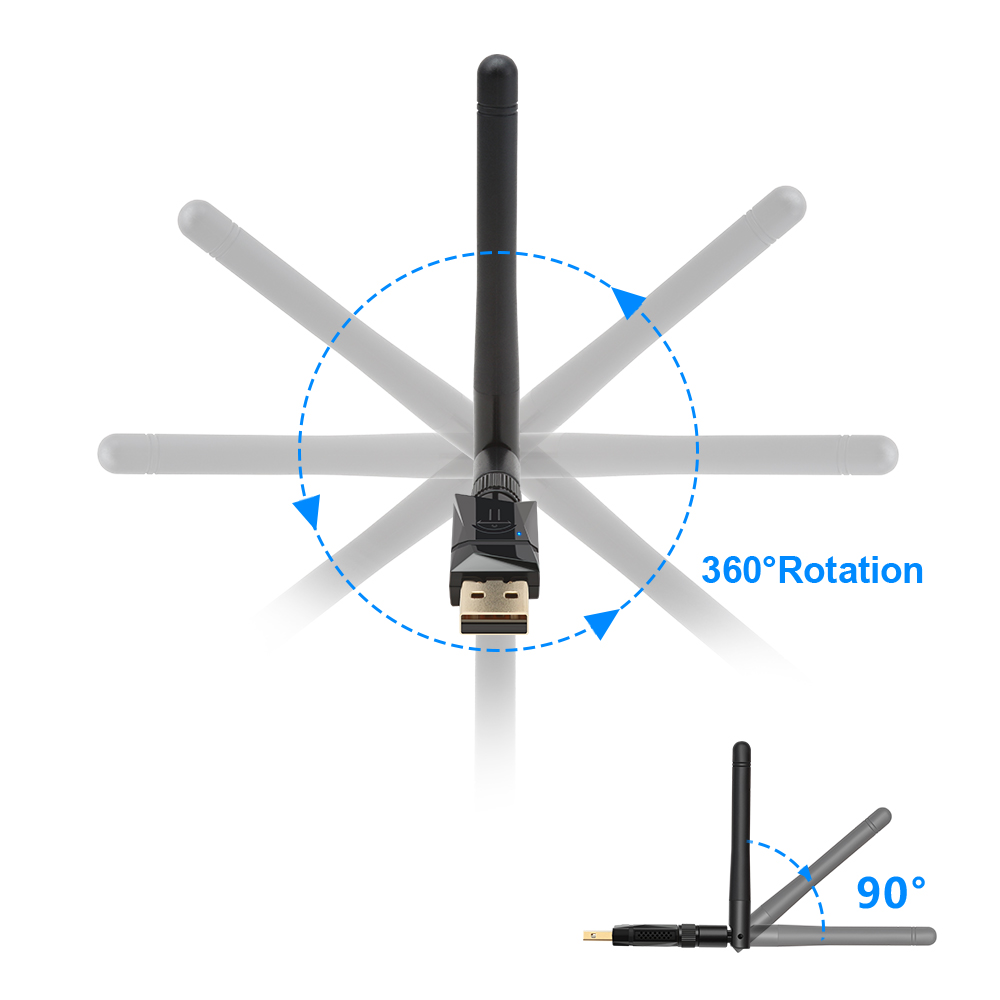 600 Мбит/с Dual Band (2,4G/150 Мбит/с + 5 г/433 Мбит/с) Беспроводной USB адаптер Wi-Fi, 802.11N/G/B Антенна сеть Lan Карта для Win XP