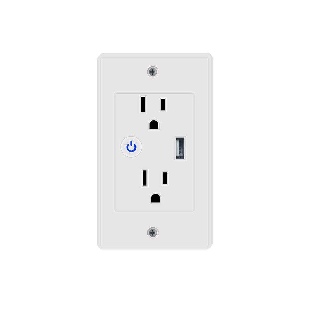Умная настенная розетка xenon wifi 2AC + 1USB стандарт США работает с Alexa и google ассистентом пульт дистанционного управления TUYA IFTTT