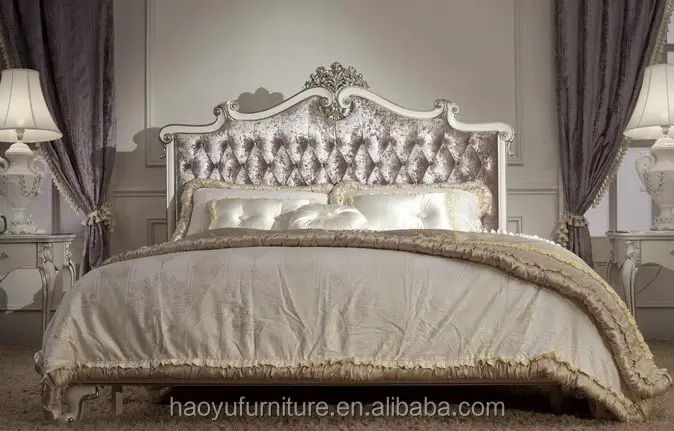 Sm-a001a роскошный отель мебель для продажи ткани классический кровать европейская мебель для спальни комплект