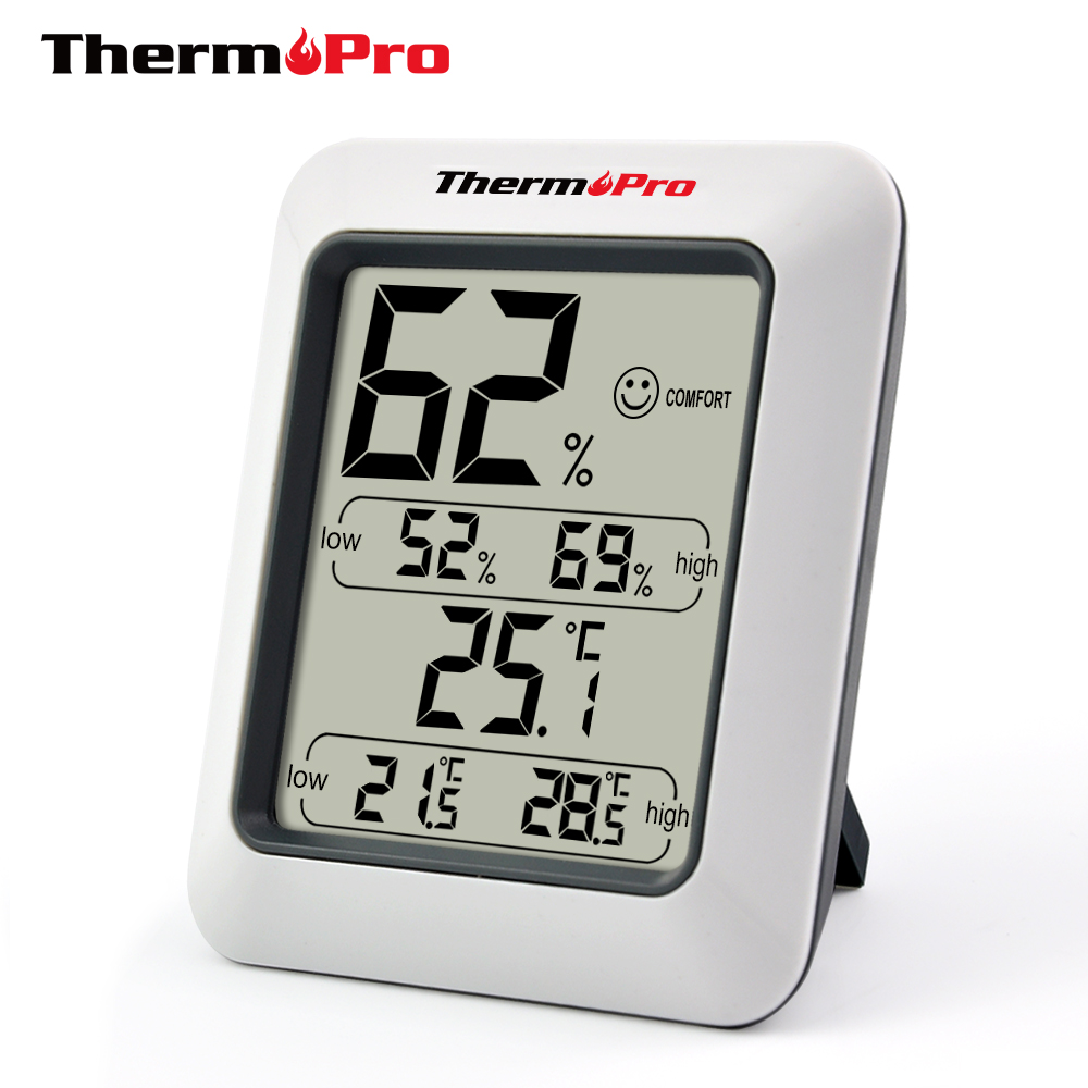 Цифровой гигрометр ThermoPro TP50, комнатный термометр с датчиком влажности и температуры