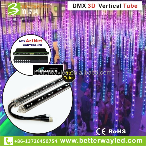 SMD 5050 3D вертикальные трубки ночной клуб 64leds/метров Водонепроницаемый IP65 с полноцветного