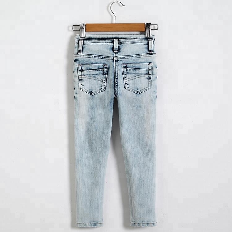 Новый стиль моды регулируемой талией для девочек Slim Fit Длинные джинсы