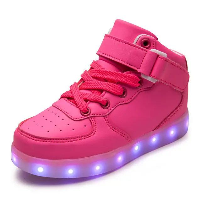 Сезон весна-осень; Детская обувь с подсветкой LED зарядки визуальное увеличение роста, для мальчиков и девочек; Спортивная обувь