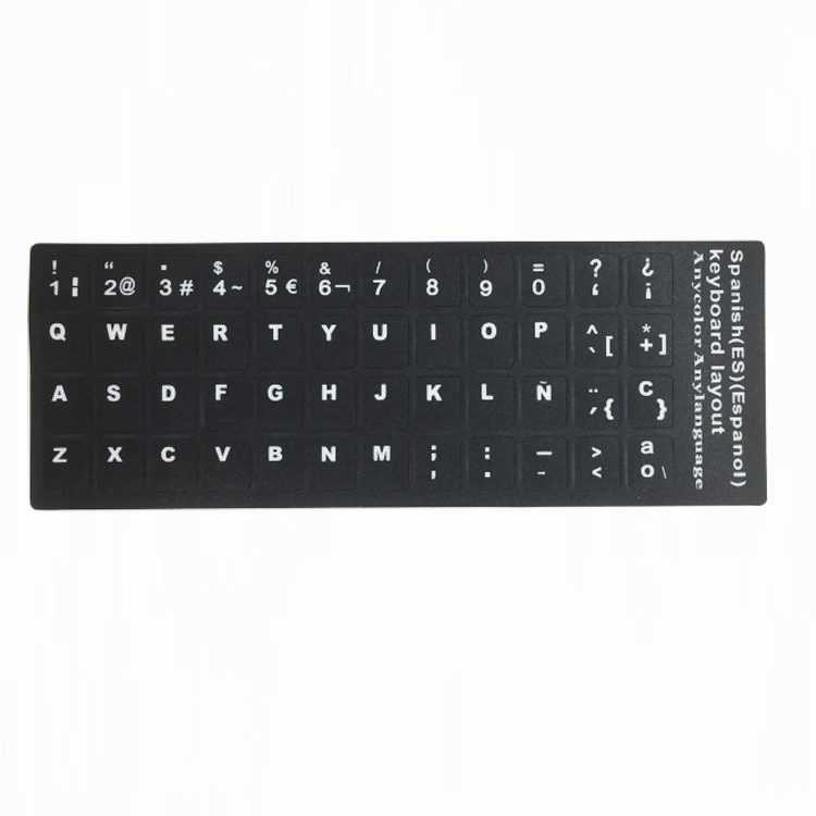 ПВХ наклейка, испанская Qwerty клавиатура, наклейка Qwerty, наклейка для компьютера, настольного ноутбука, клавиатуры