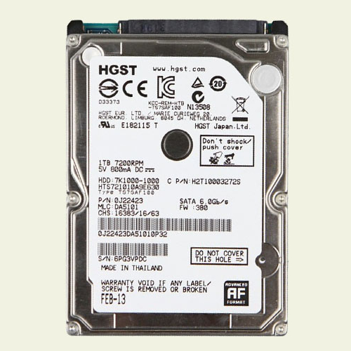 HGST 1 т тетрадь жесткий диск HTS721010A9E630 7200 об./мин. 2,5 дюймов 32 м машины