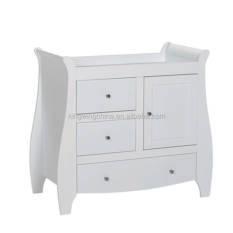 Solid Pine wood Baby sleigh chest changer