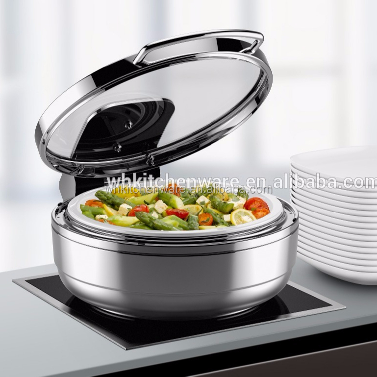 Full size Hydraulic Induction ceramic chafing dish With Glass Lid