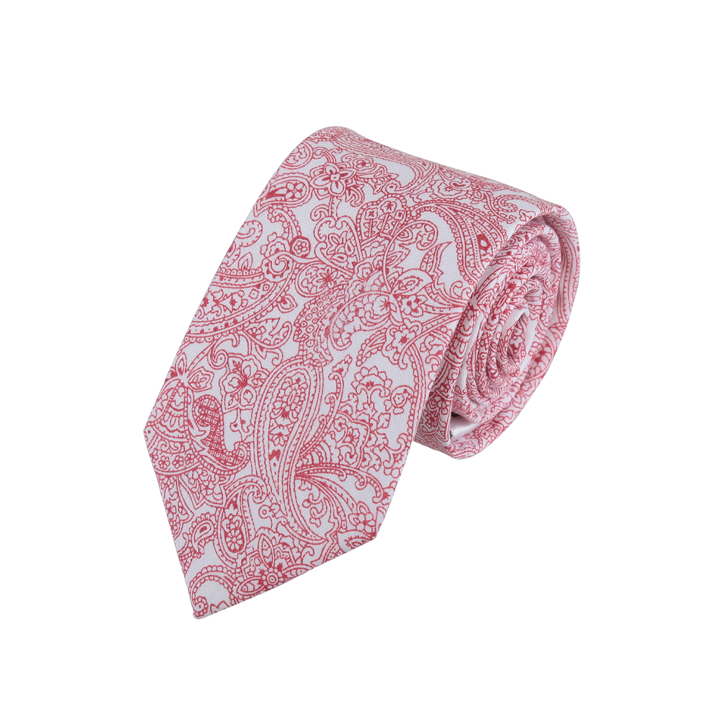 Lasted Custom Personalized China Supplier Flower Design 100% Cotton Necktie