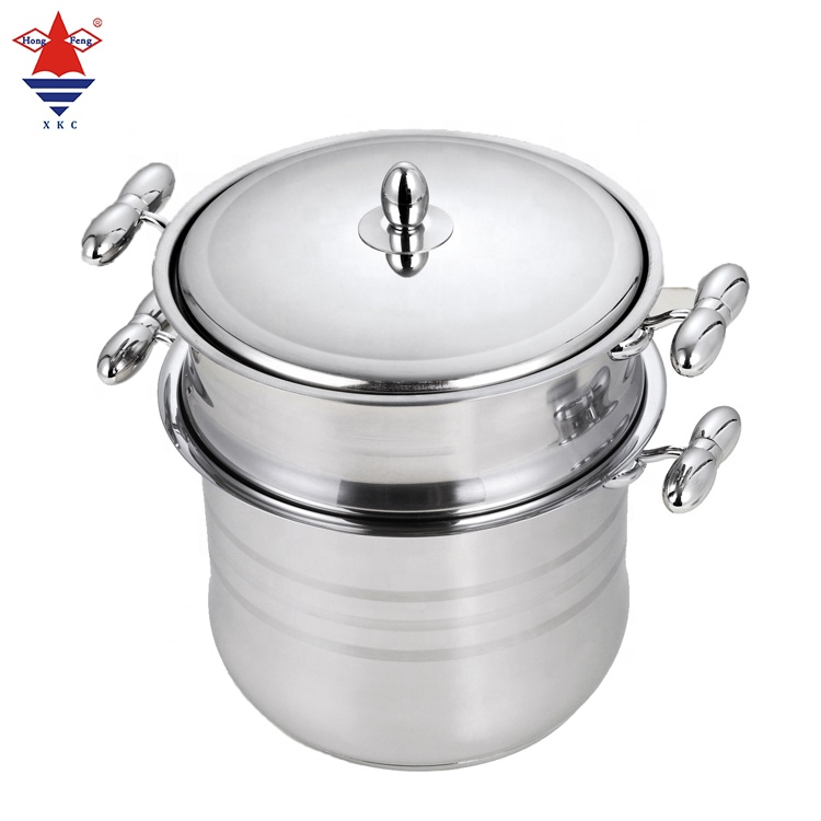 Индукционный нижний суп горшок stockpot с пароваркой из нержавеющей стали couscous горшок