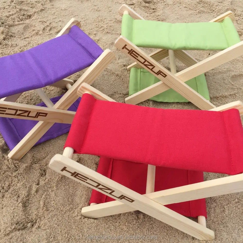 Wooden Outdoor Folding Lounge Chair Casual Wood Frame Canvas Chair Lunch Break Beach Chair