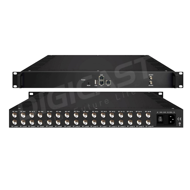(DMB-9016B) DIGICAST спутниковый ТВ Headend FTA 16 DVB S2 S2X TO IP декодер SPTS MPTS UDP мультиадресный демодулятор