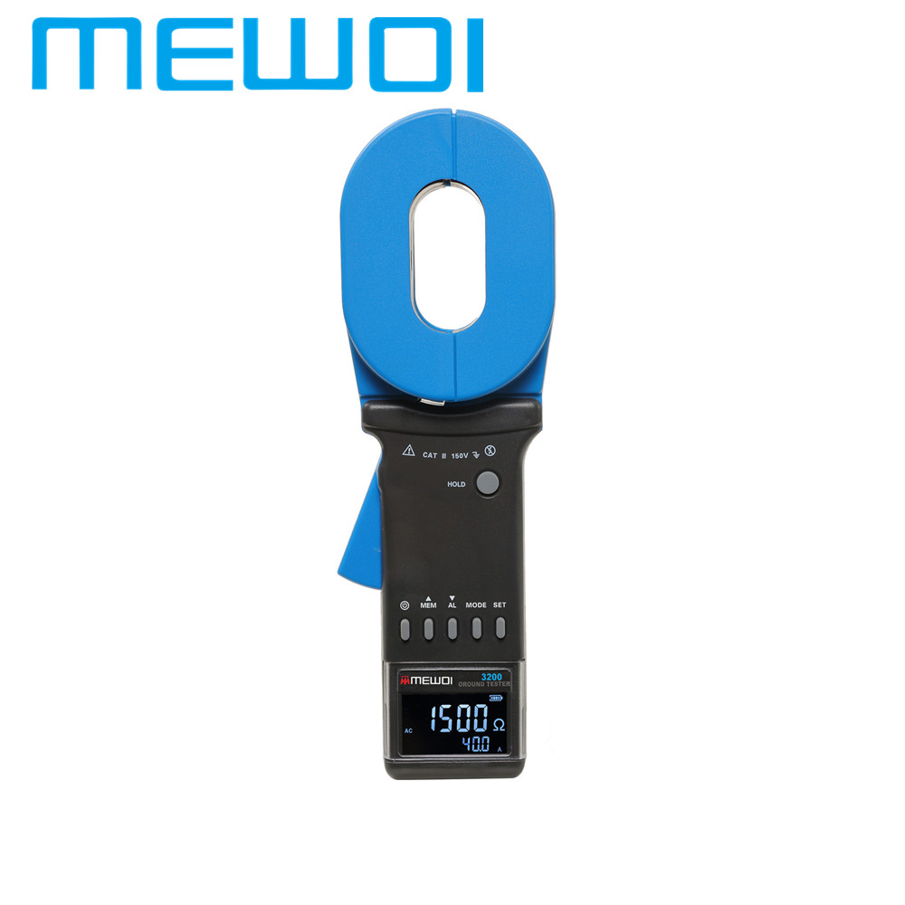 MEWOI3200-0.01-1500ohm/0.00mA-40.0A зажим на тестер сопротивления заземления/метр, тестер заземления, GEO тестер, поток земной утечки