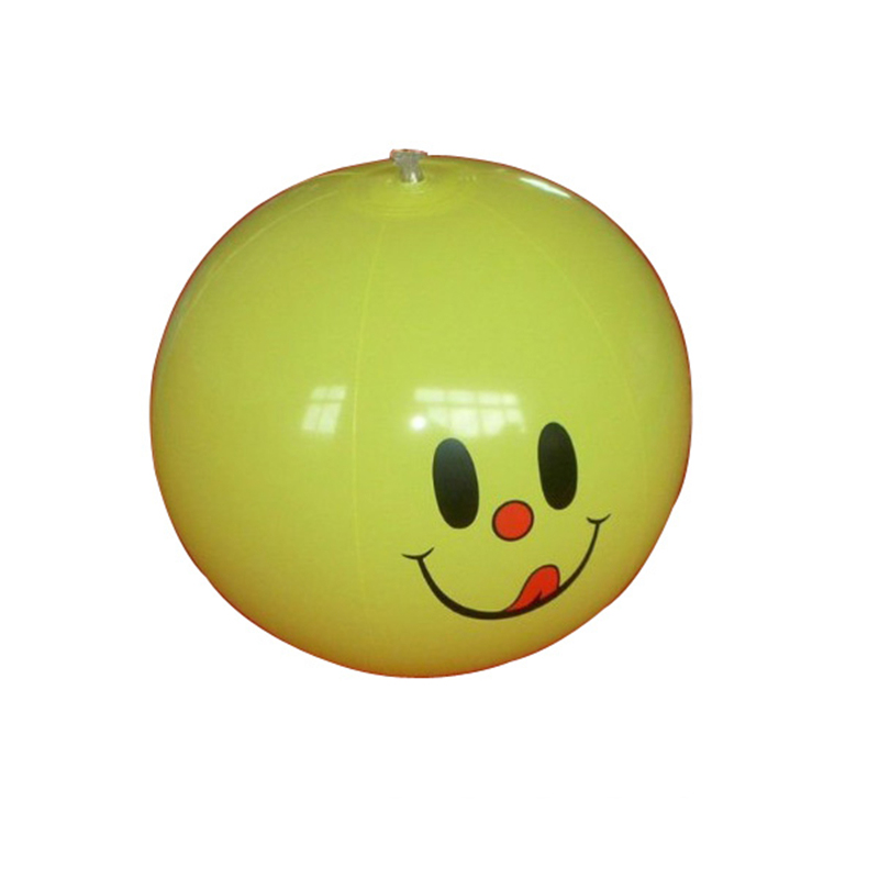 Надувной большой желтый пляжный шар smile из ПВХ
