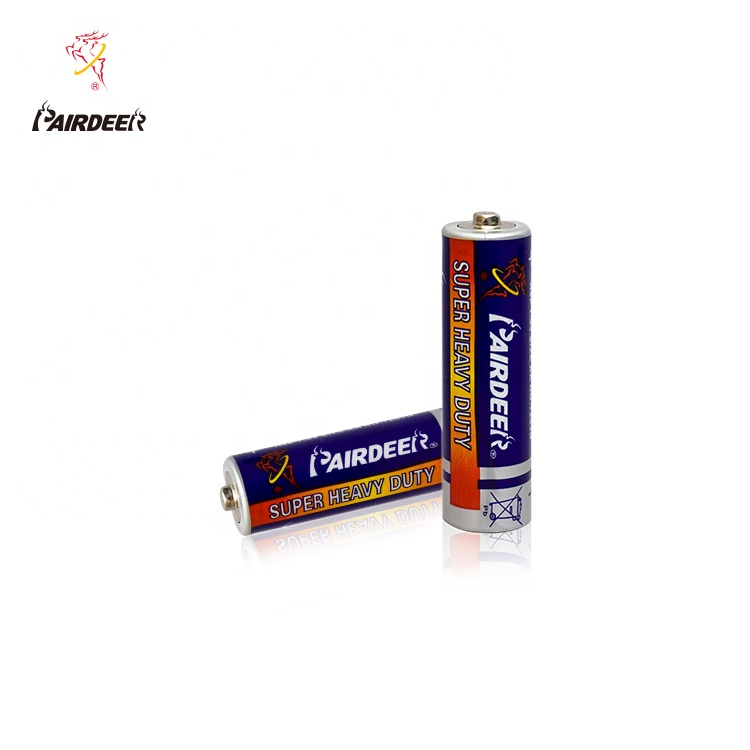 PAIRDEER частная этикетка r6 aa Размер um3 1,5 v углеродный цинк сверхмощный аккумулятор
