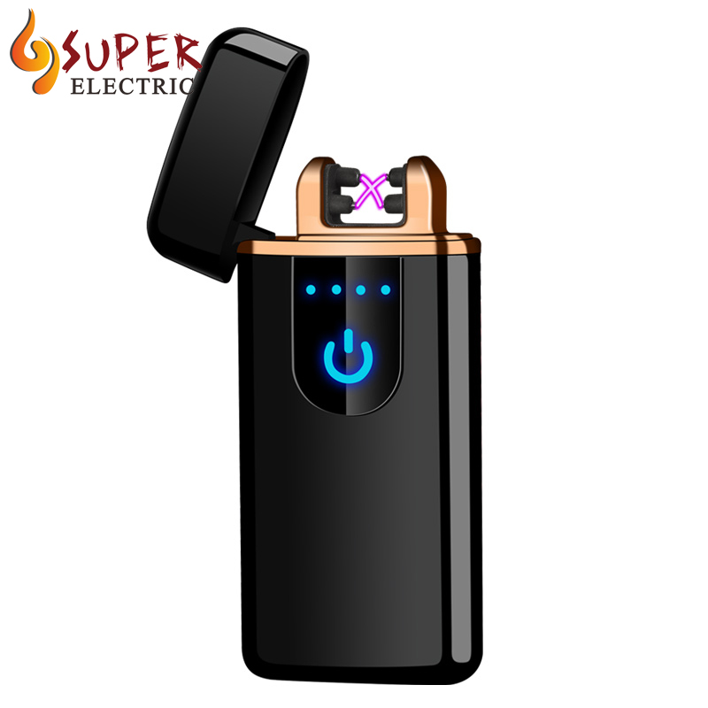 Зажигалки для сигарет, оптовая продажа, дуговая USB Электронная заряжаемая батарея, беспламенная Зажигалка для сигарет
