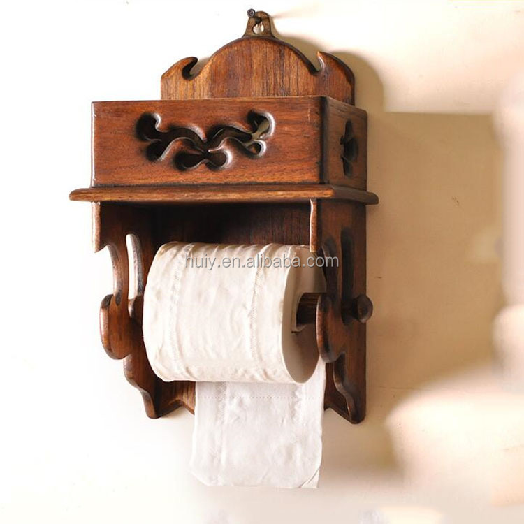Деревянный держатель для бумаги toliet с логотипом на заказ