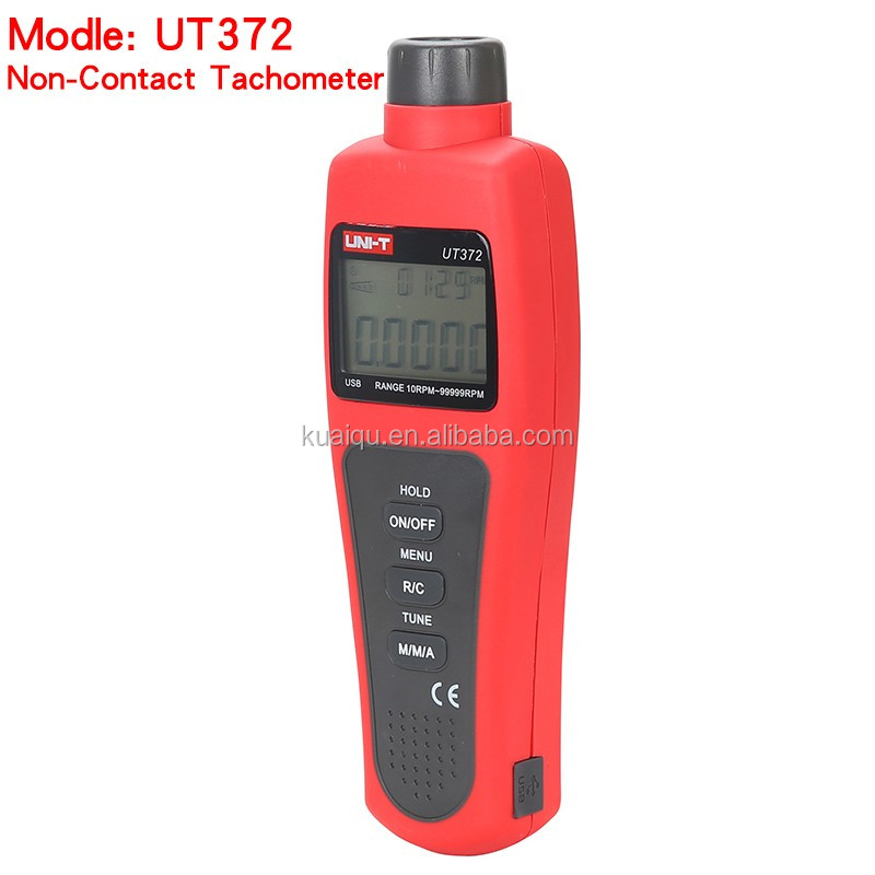 UNI-T UT372 цифровой ЖК-дисплей Интерфейс USB об/мин Диапазон 10 об./мин.-99999 об./мин. Бесконтактный цифровой тахометр