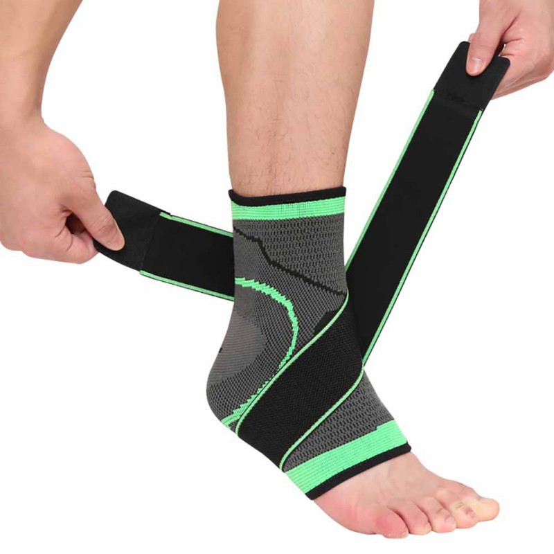 Баскетбол эластичный фитнес сжатия зашнуровать лодыжки Поддержка ног brace ремень пара