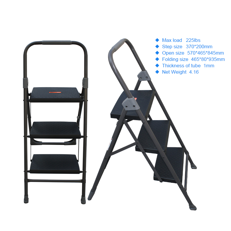 Professional simple domestic safe single sided step ladder chair combination